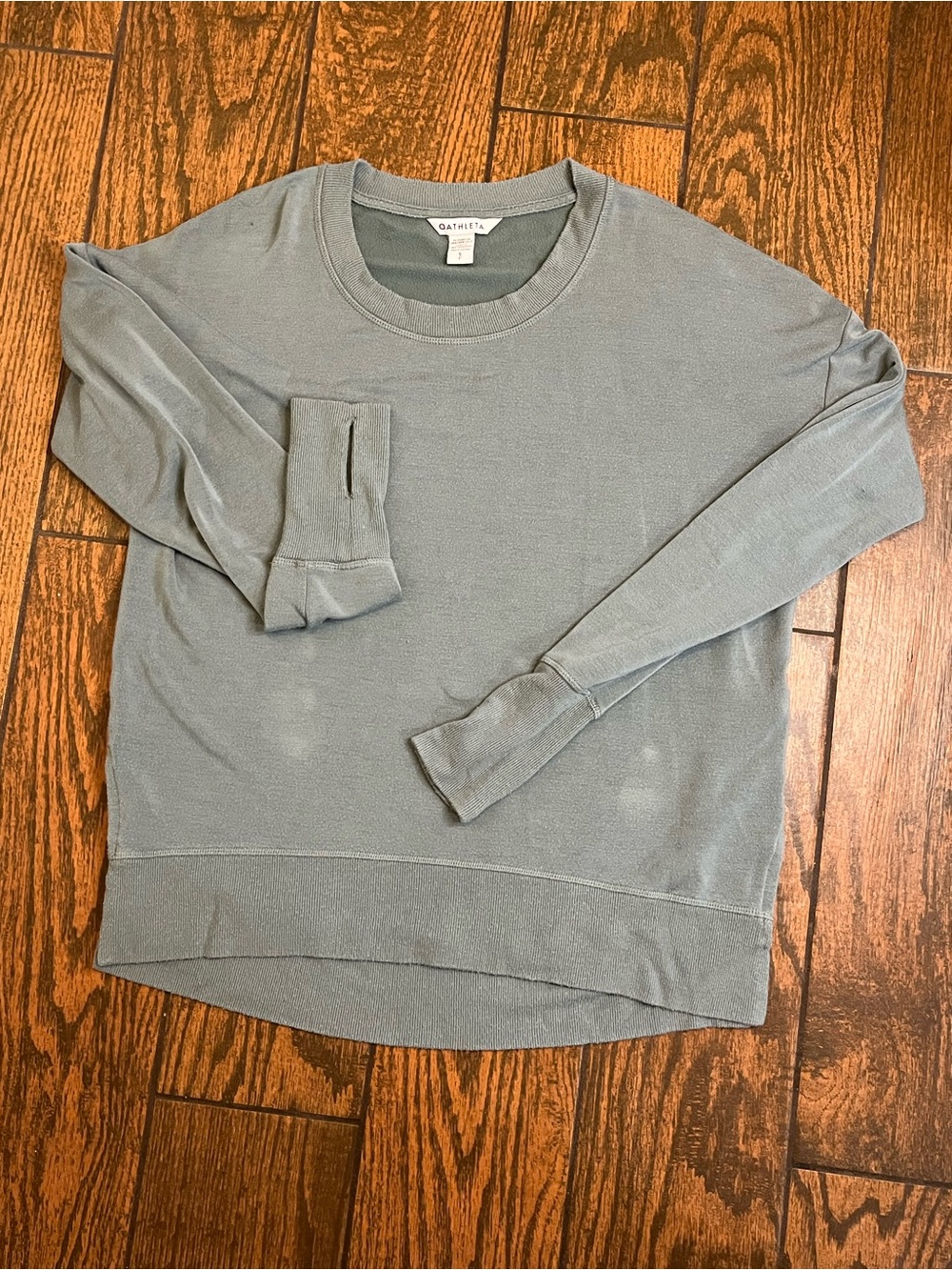 Athleta Crewneck Sweater in Dusty Blue/green Grey